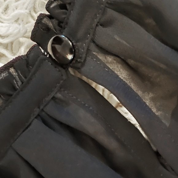 Bebe Black/Sheer Sleeveless Blouse - Picture 2 of 5